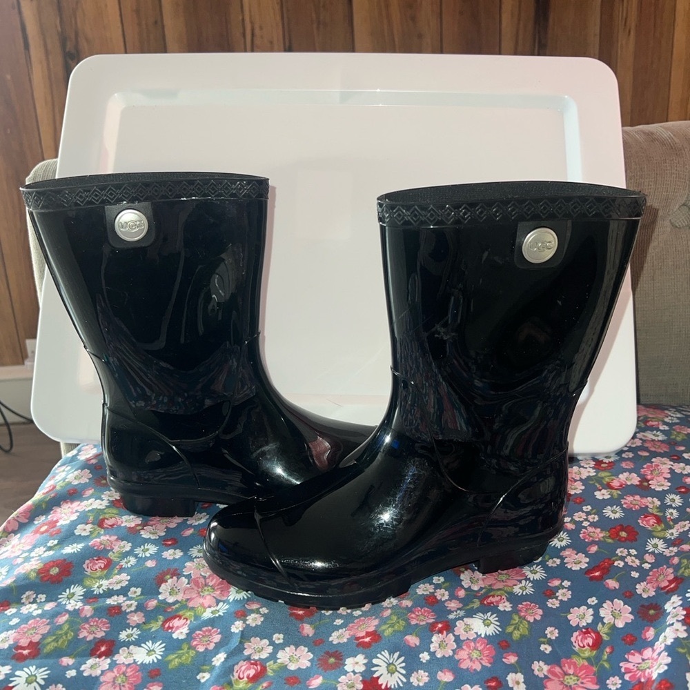 UGG Black Rain Boots